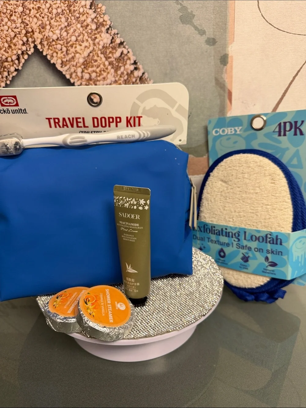 Unisex Ecko Unlimited Blue Travel toiletry set 9 pieces. 🆕